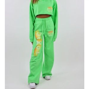 Boys Lie Toxic Love Brady Pants in Neon Green Size Medium